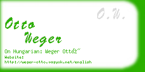 otto weger business card